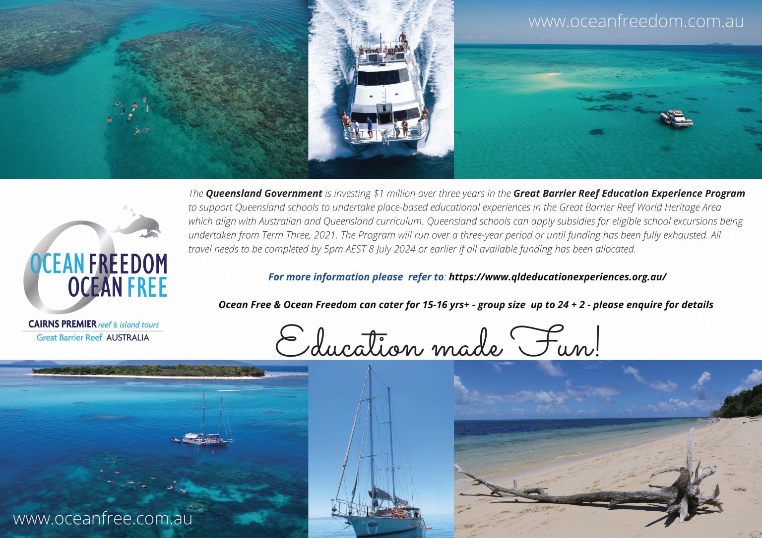 Great Barrier Reef Education Experience Ocean Freedom